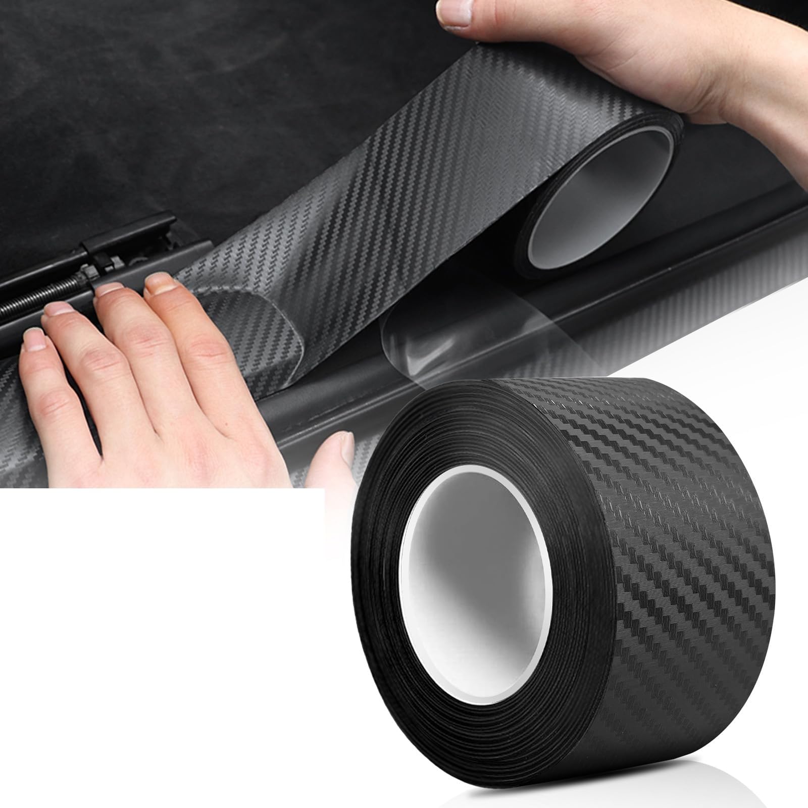 Tryagat 1 Pcs Door Sill Protectors for Seat Ibiza 6F 2017-2022 2023 Entry Guards Protection Trim Anti-scratch Automotive Accessories,5cm x 5m