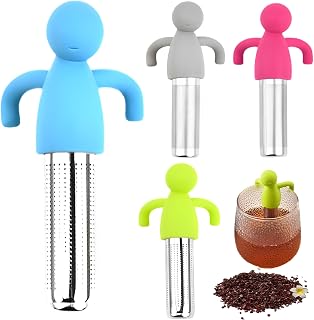 WYFCR 4 coladores de té para té negro, verde y de hierbas, hojas sueltas