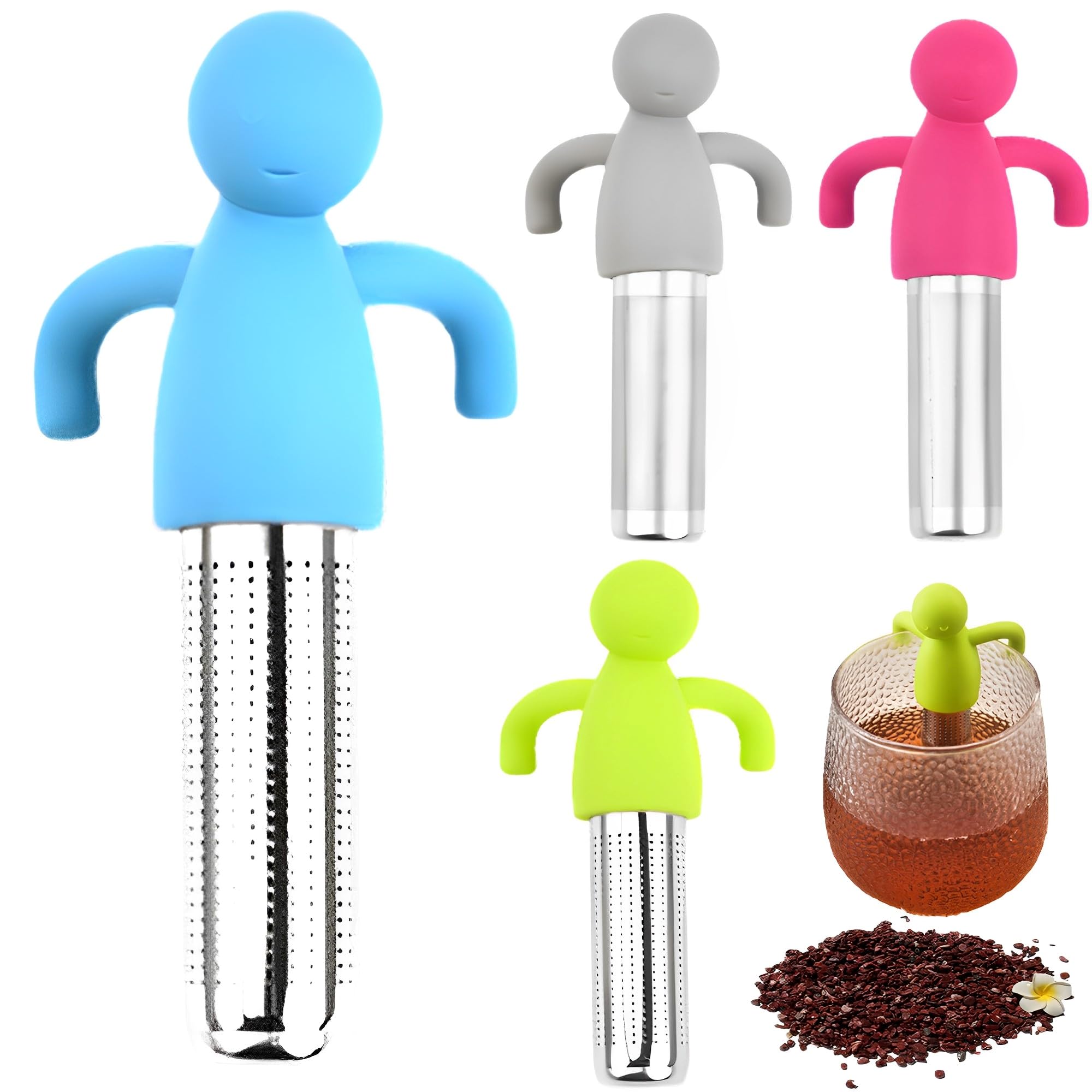 4 coladores de té para hojas sueltas té negro verde hierbas