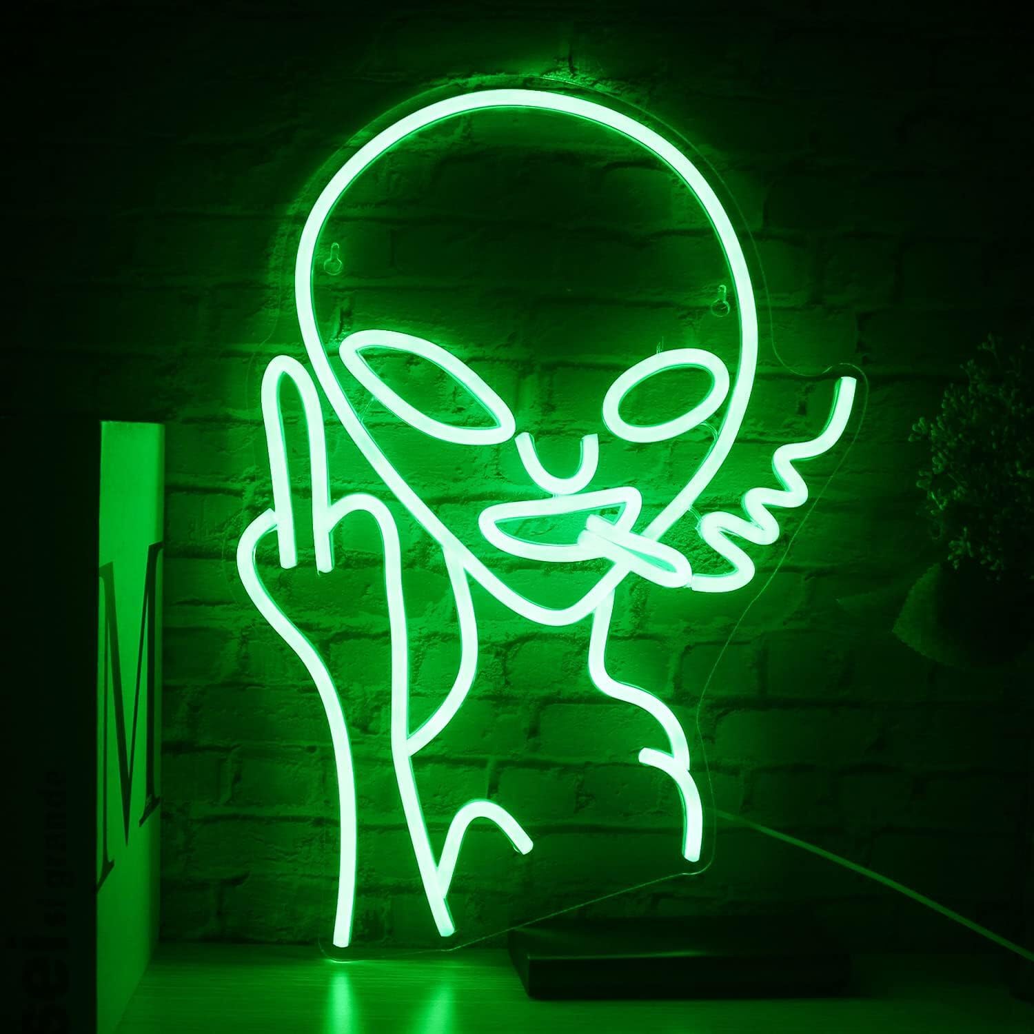 ALCXAZS Capture Imagination And Brighten Walls With Unique Alien Dimmable Neon Signs For Stunning Decor Dimmable Led Neon Sign