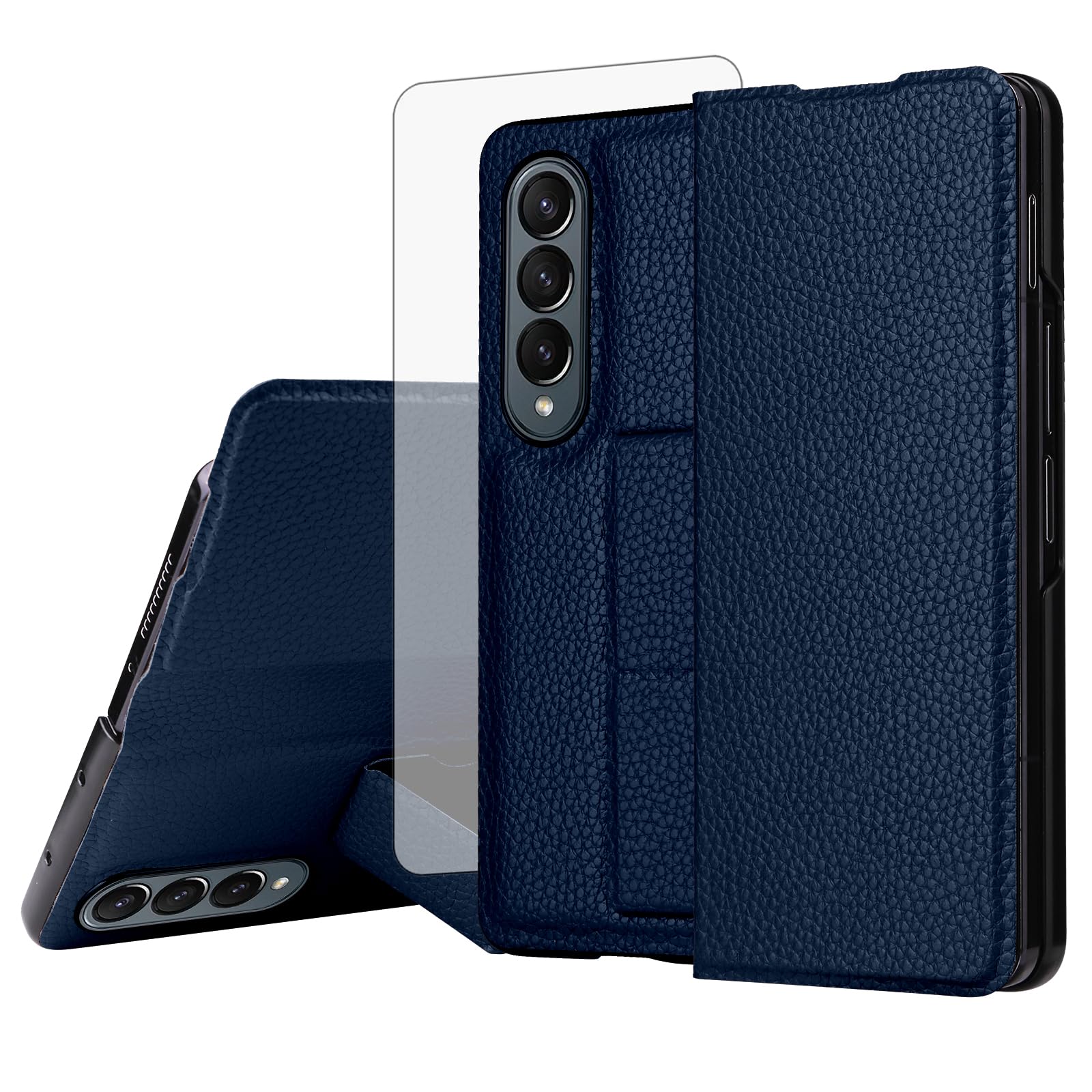 Protection Z Fold 4 fine en similicuir pour le quotidien - 8