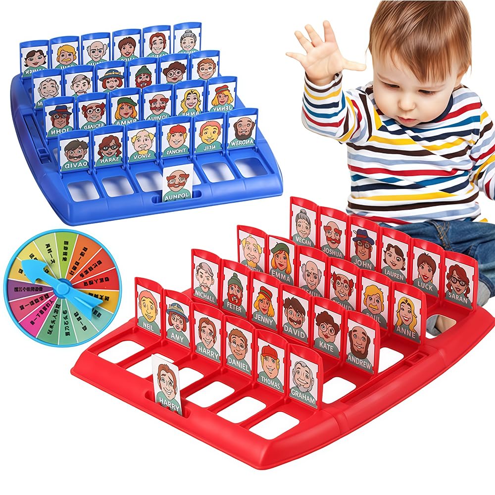 2PCS Mystery Person Guessing Board Game for Kids,QIANSSE Family Card Guessing Game Who Am I Interactive Educational Toys for All Ages - Image 7