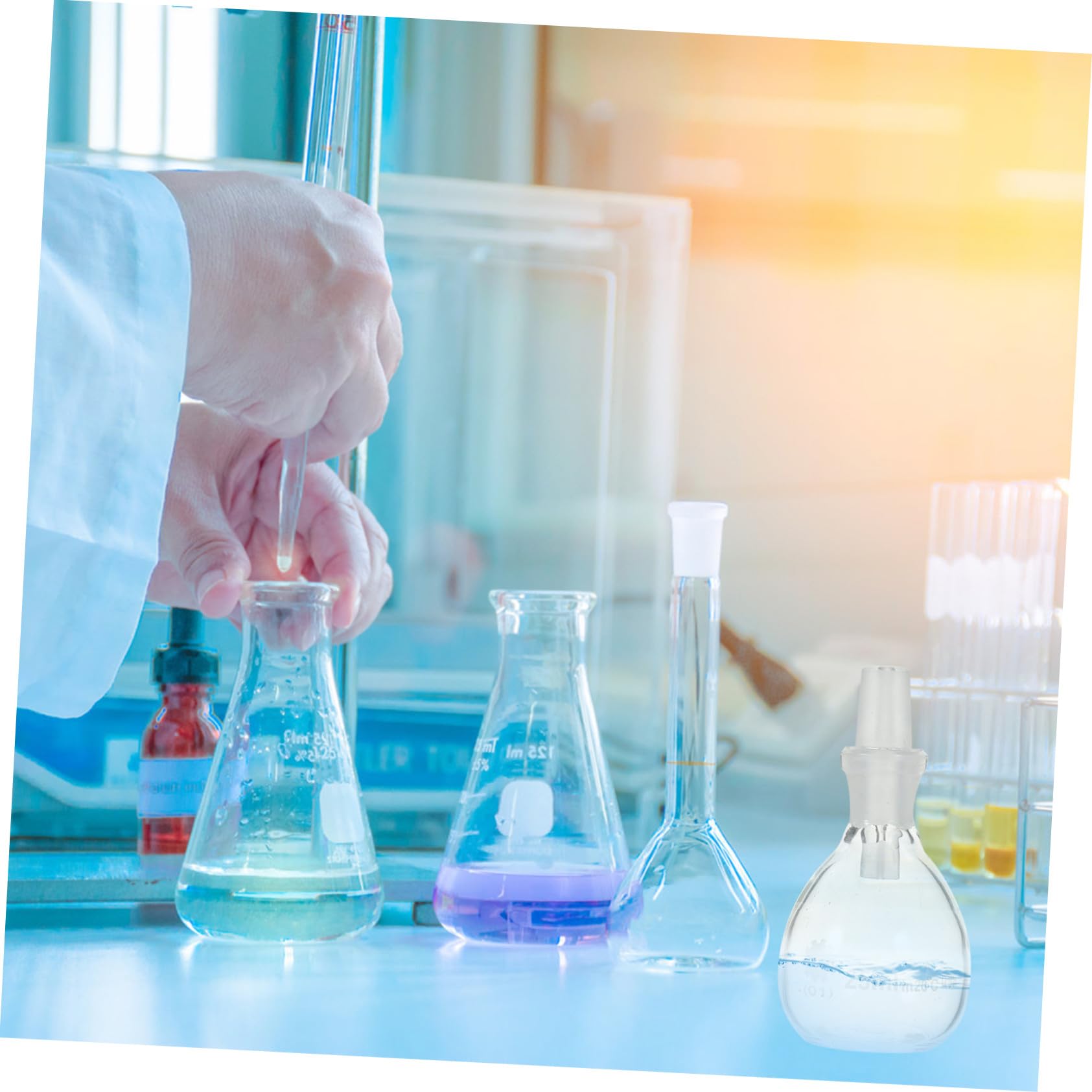 Picnometro In Vetro Con Tappo 25 Ml Per Laboratorio Bottiglia Di Vetro Per Stoccaggio Dei Reagenti Flacone Reagente Per Misurazione Della Densità e Uso Sperimentale