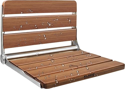 Asiento de ducha plegable de teca montado en la pared, asiento de ducha plegable, banco de ducha plegable, banco de ducha de teca para el cuidado