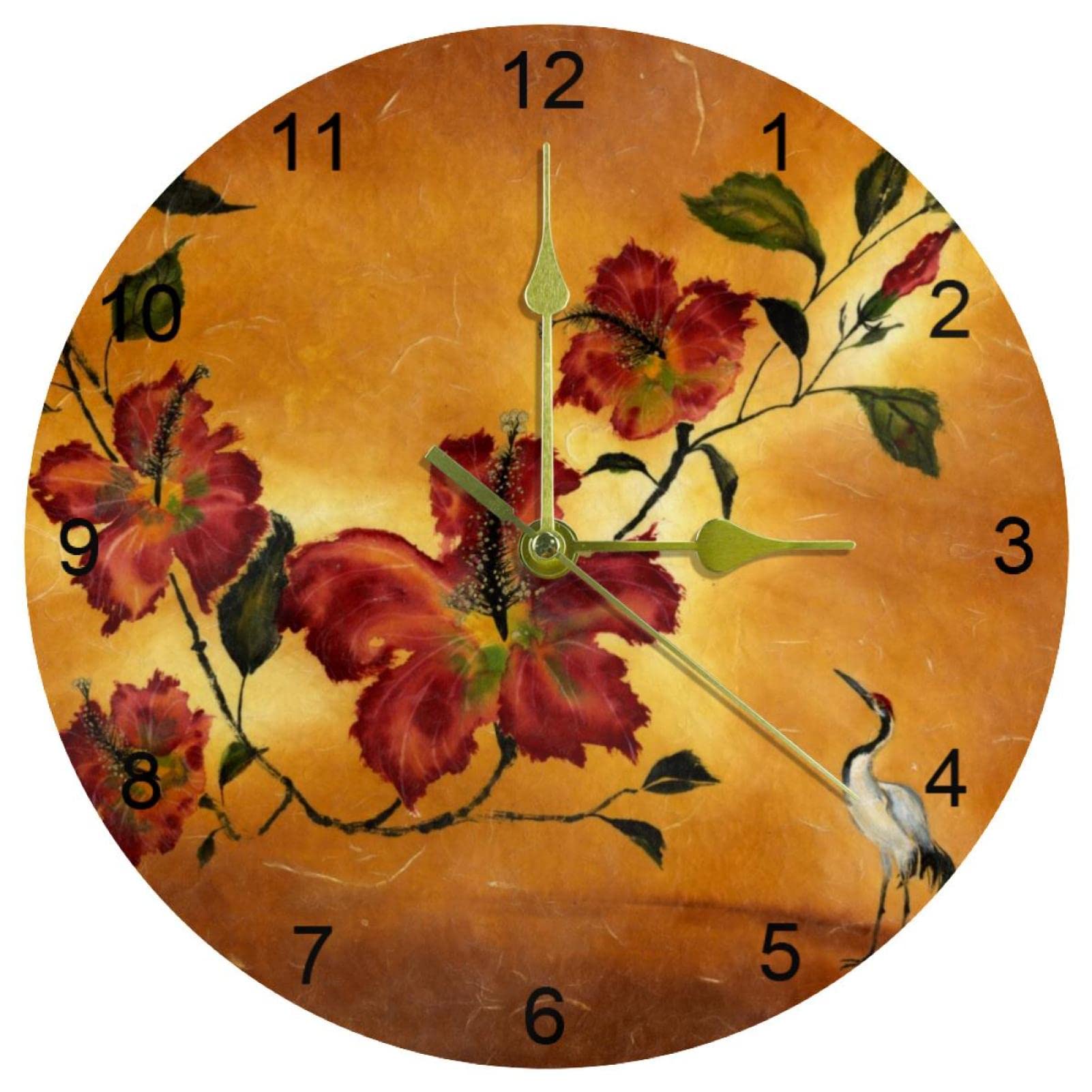 Horloge murale silencieuse mécanique sans tic-tac 25,4 cm pour lecture facile