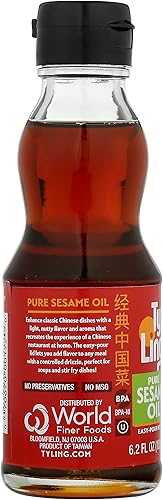 Miniatura 2 de Ty Ling Aceite de sésamo puro, botella de 6 onzas (paquete de 12)
