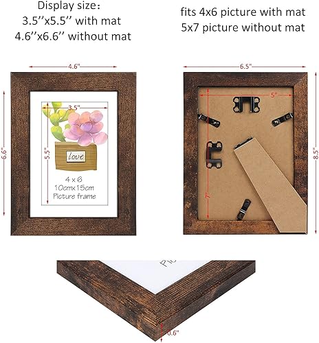 Miniatura 3 de SPEPLA Juego de 4 portarretratos de 4 x 6 pulgadas