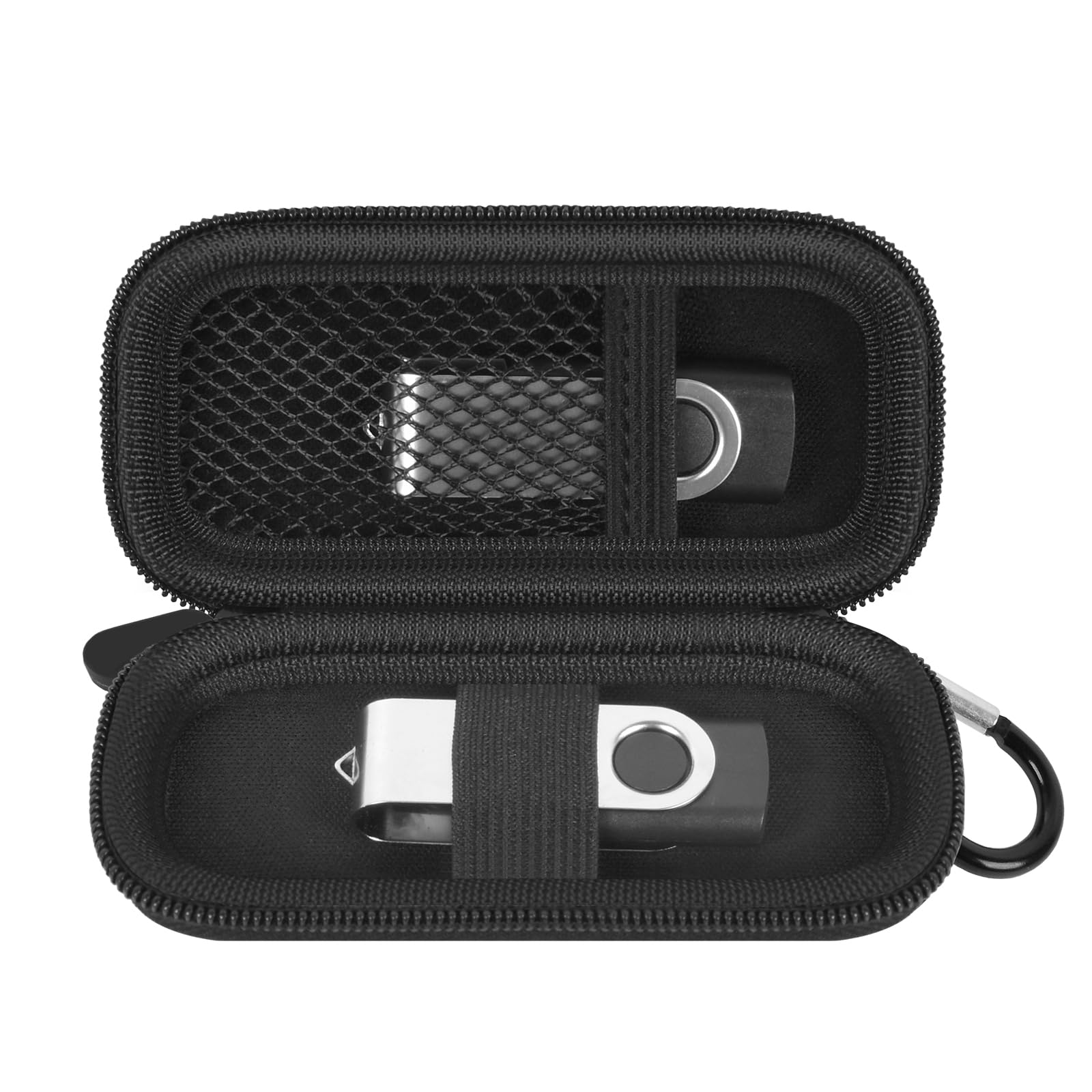 USB Stick Aufbewahrung Tasche kompatibel mit SanDisk/für Samsung/für PNY Flash-Laufwerk, Memory Stick Thumb Drive Datenspeicher Tasche, 16/32/128GB Elektronisches Zubehör Halter (Dunkelschwarz)