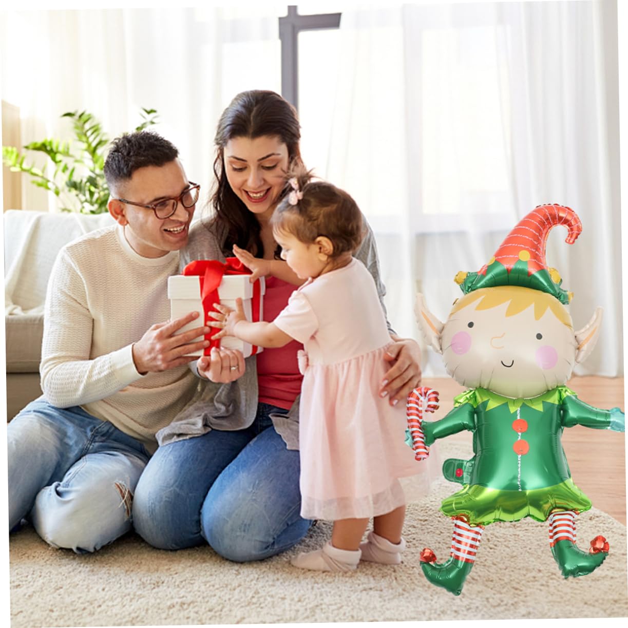 Cabilock 50pezzi Palloncini Sagomati di Natale Decorazioni Natalizie Palloncini in Lamina Articoli per Feste di Natale Decorativi Natalizi in Lamina di Alluminio
