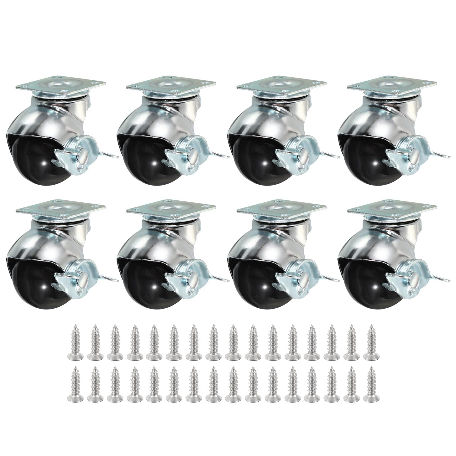 PATIKIL Ball Caster Wheels - 4 Pack with Brake -16