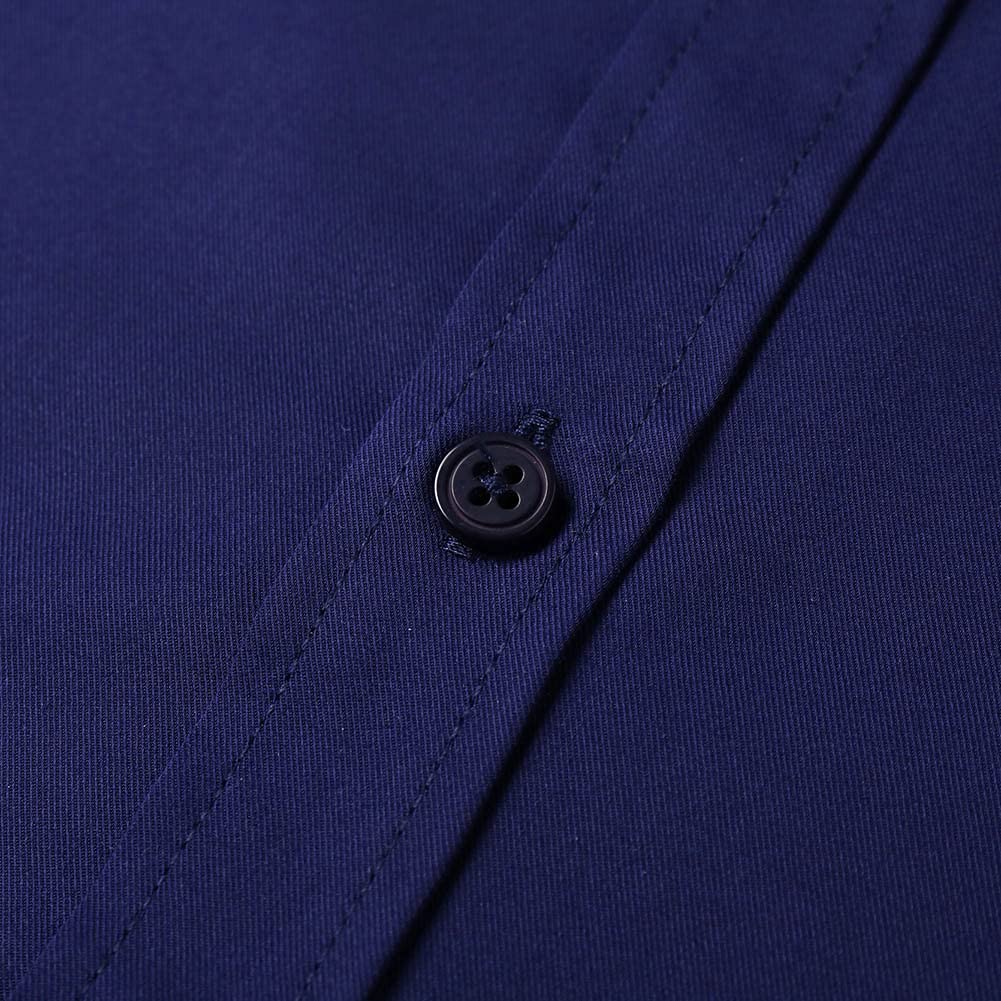 Camicia da Scuola per Ragazzo Manica Corta Uniforme Camicie Solid, vestibilità Regolare