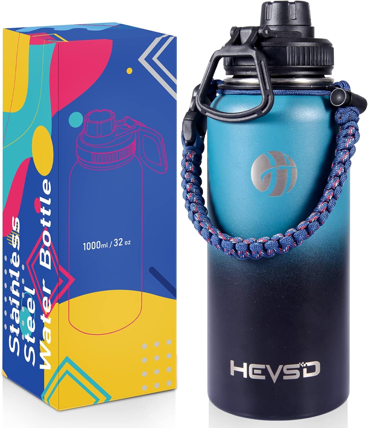 32oz/ 1L Stainless Steel Water Bottle, Flask Water Bottle, Cycling