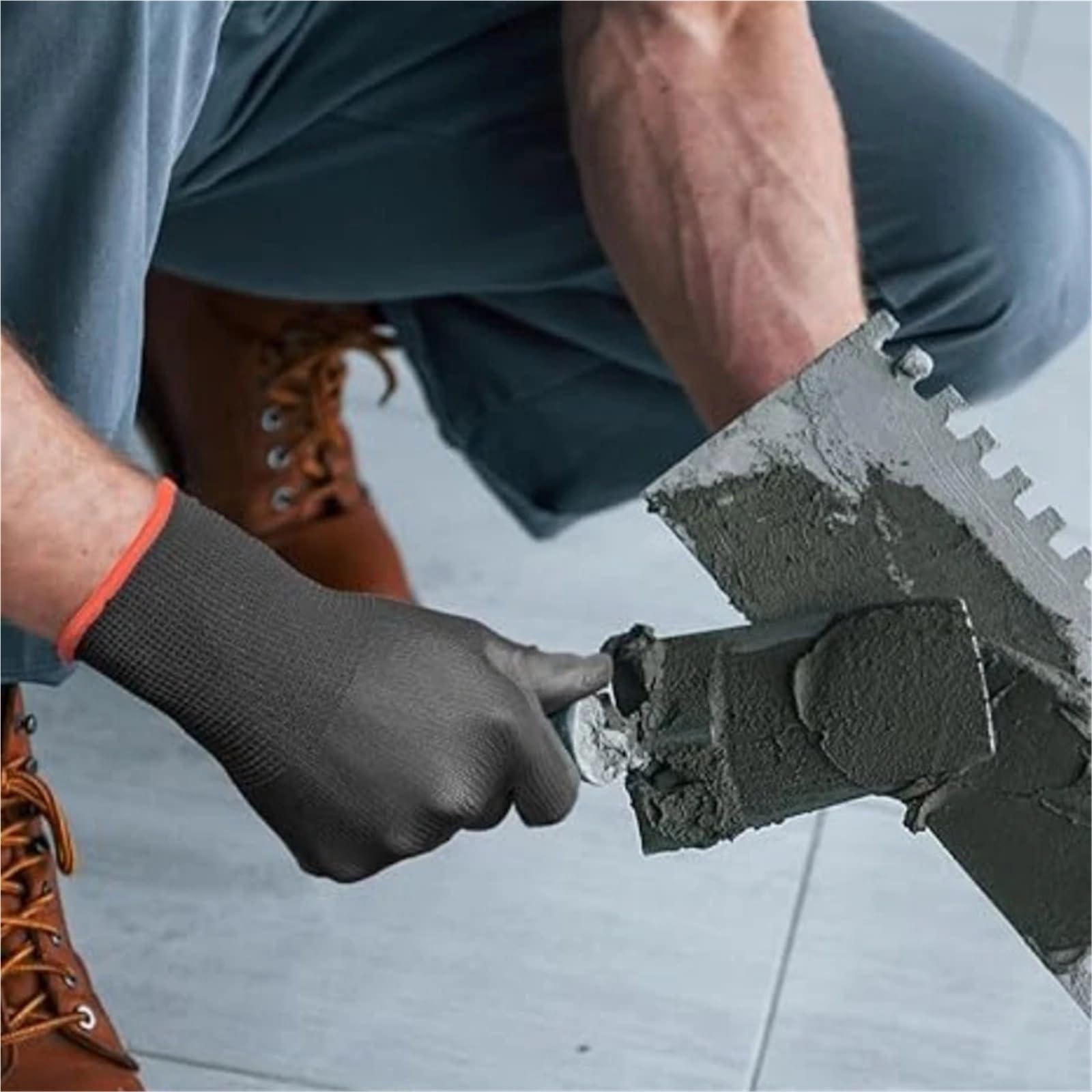 Guanti Da Lavoro Antiscivolo 6/12/18PCS Guanti con rivestimento in PU antiscivolo Multi-scenario in nylon da lavoro Macchine giardinaggio Riparazione automobilistica(18PCS,XL)