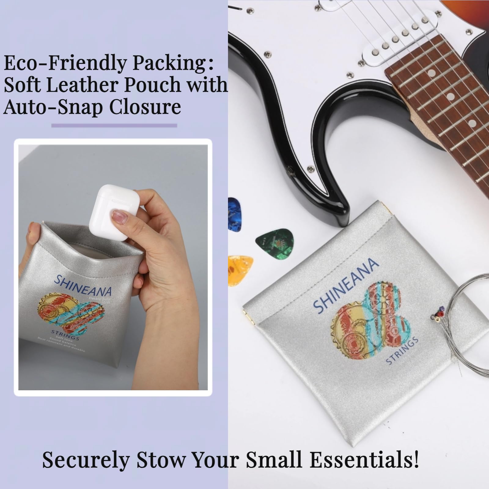 Chitarra Acustica Alvarez Corde Per Chitarra Elettrica Adagio Pro - 3 Confezioni Extra Light 9s, Avvolte Rotonde, Nichel Corde Chitarra Elettrica 10 46 - Foto 2