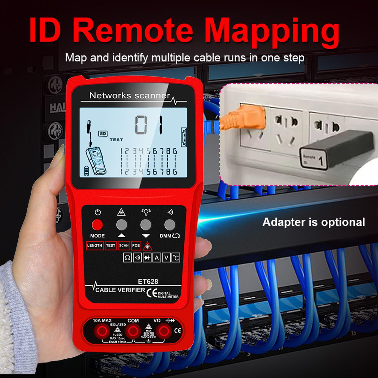 Irfora Multifunktions-Kabeltester mit Digitaler Schaltungsanalyse