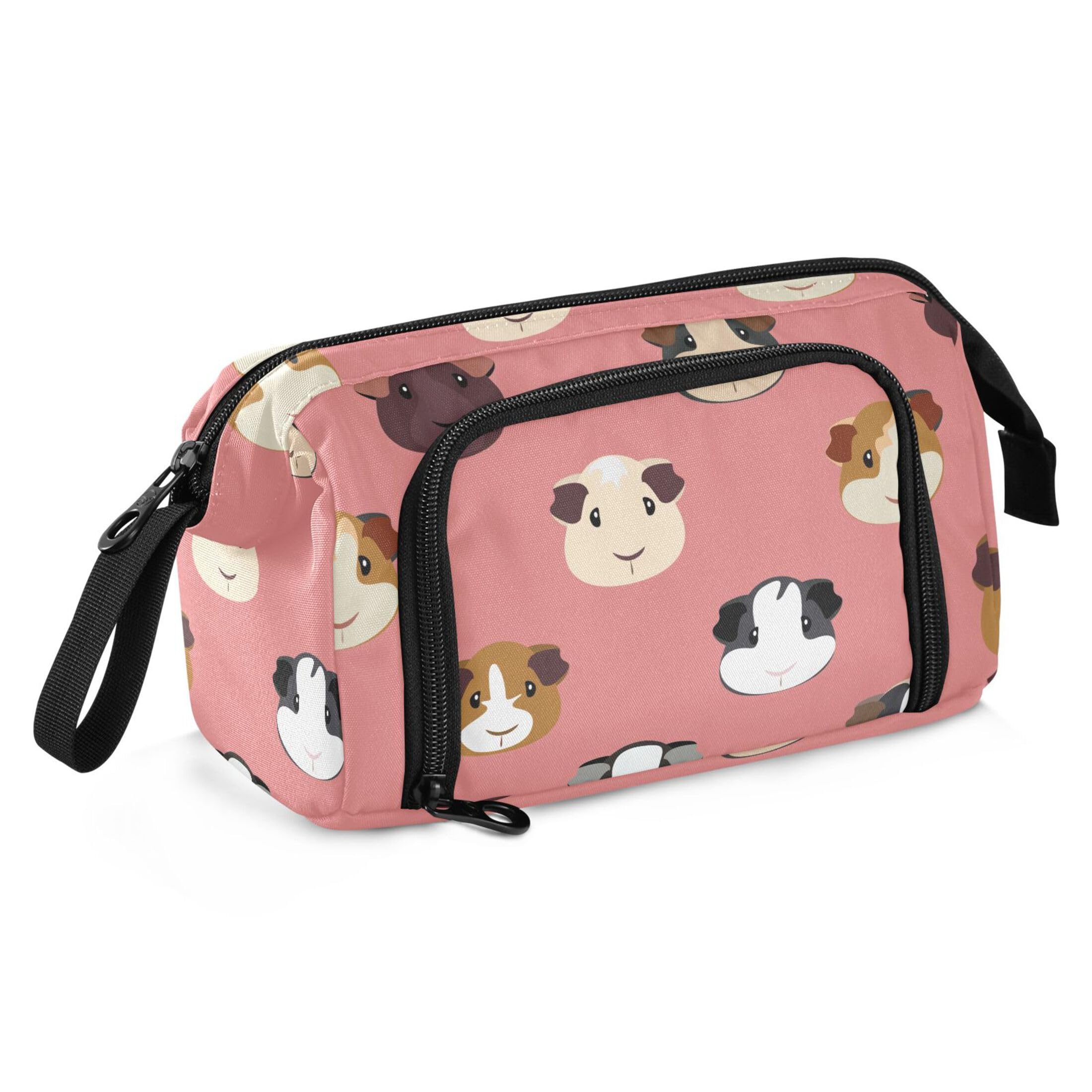 Cartoon Cute Animal Guinea Pigs Pen Bag Big Capacity Pencil Case with Zipper Pencil Pouch Pen Cases Organizer for Adults