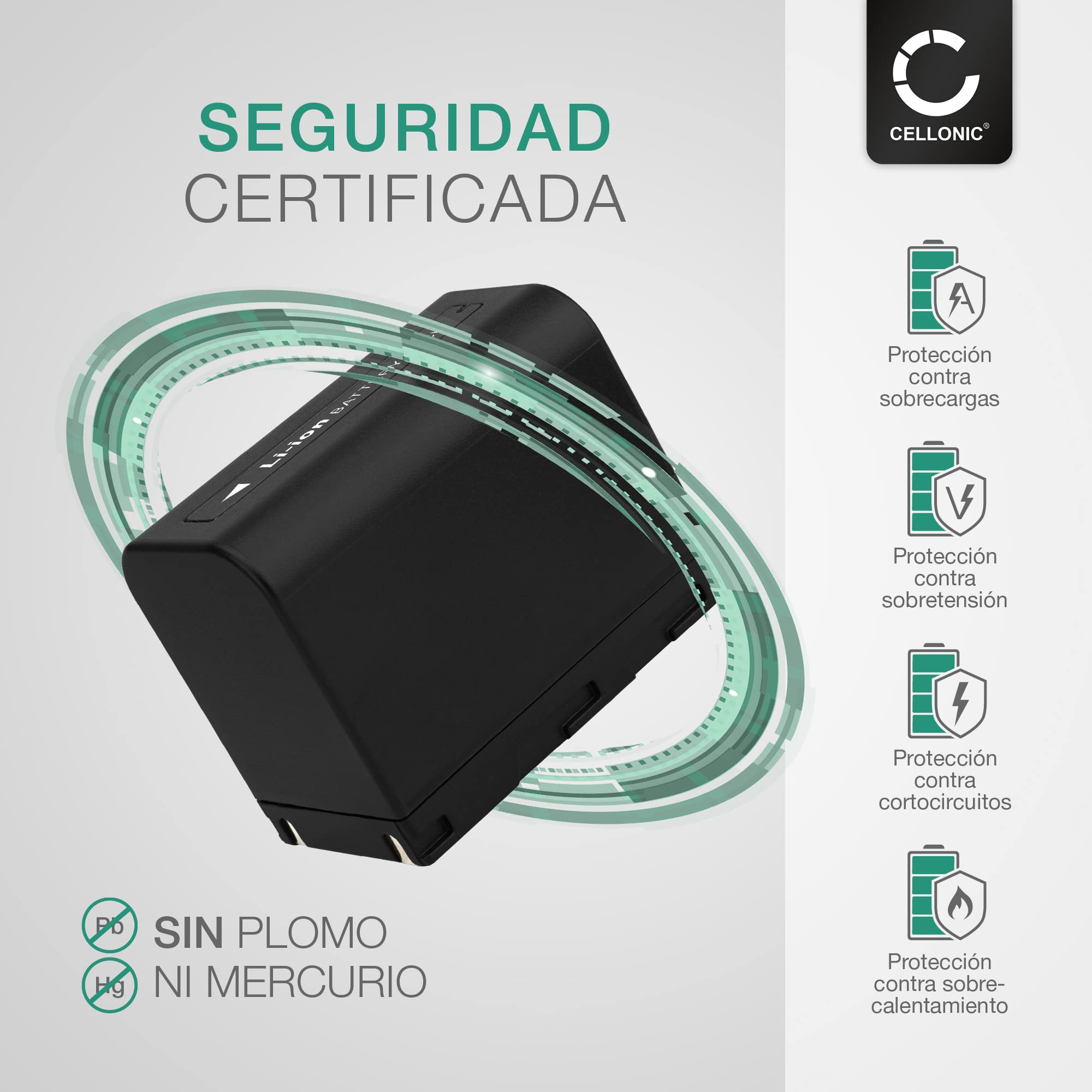 CELLONIC 1x Batería para Cámara Compatible con Samsung SC-D365, SC-D263, SC-D354, SB-LSM80 - (2400mAh, 7.4V)