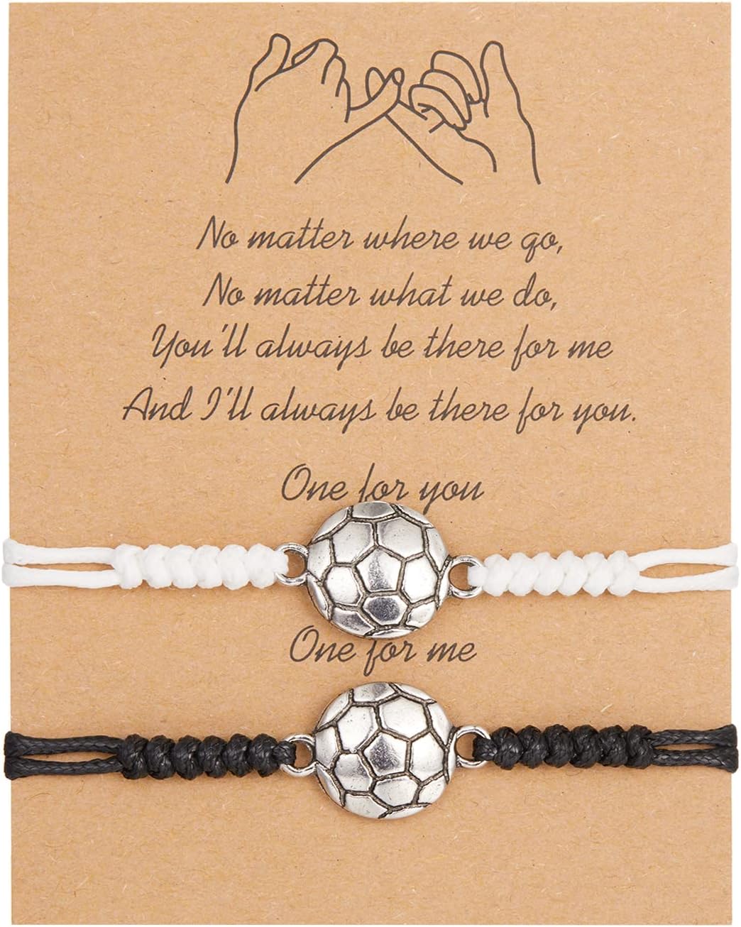 RINHOO2Pcs Soccer Ball Basketball Bracelets Sport Baseball Rugby Charm Bracelet Adjustable Braided Rope Bracelet Friendship for Teens Boys Girls Team Women Men, no gemstone