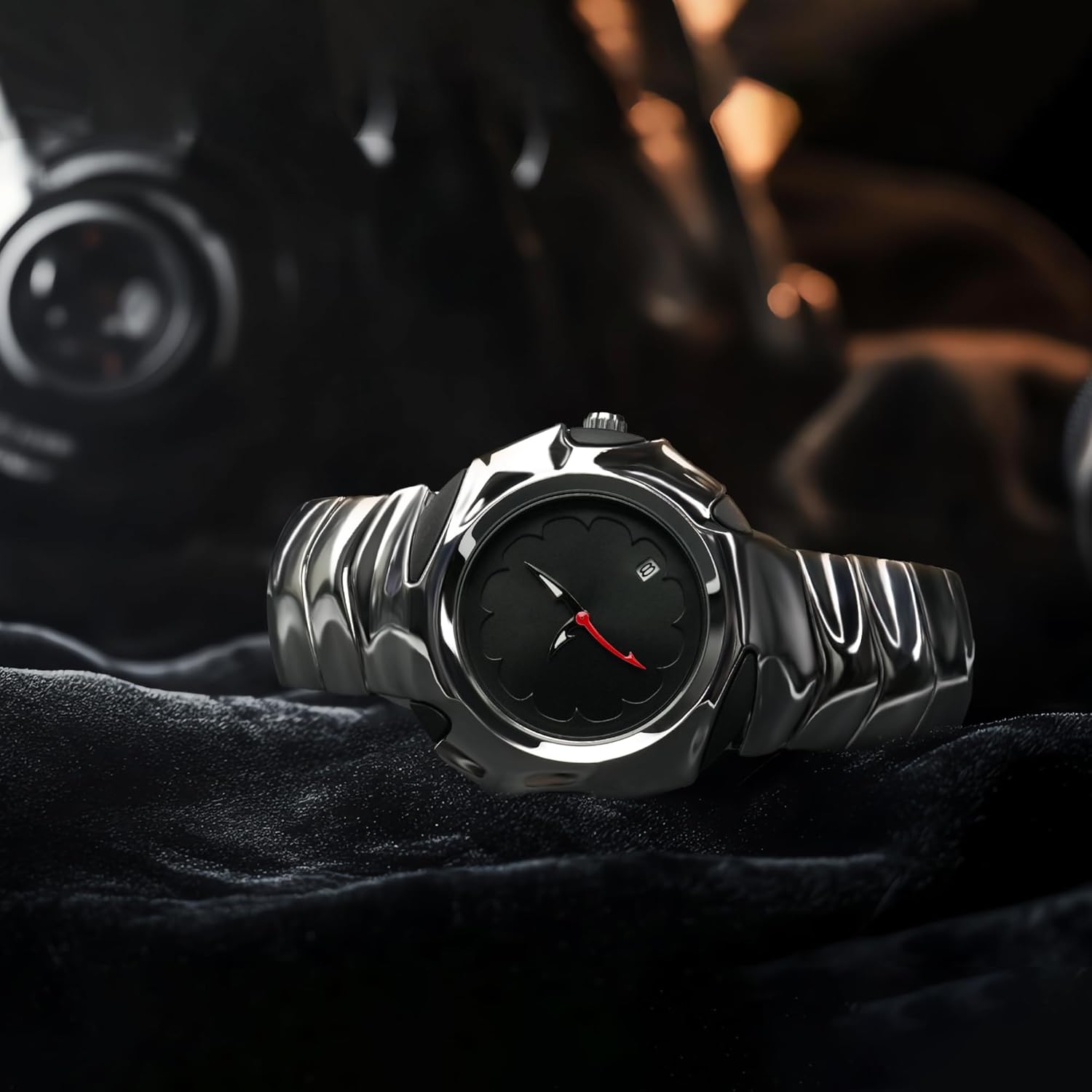 BARAMON Unique Mens Watches Stylish Futuristic Collectible Male Wristwatch Analog Quartz Clock Date Waterproof Fashion Watch for Men - Image 4