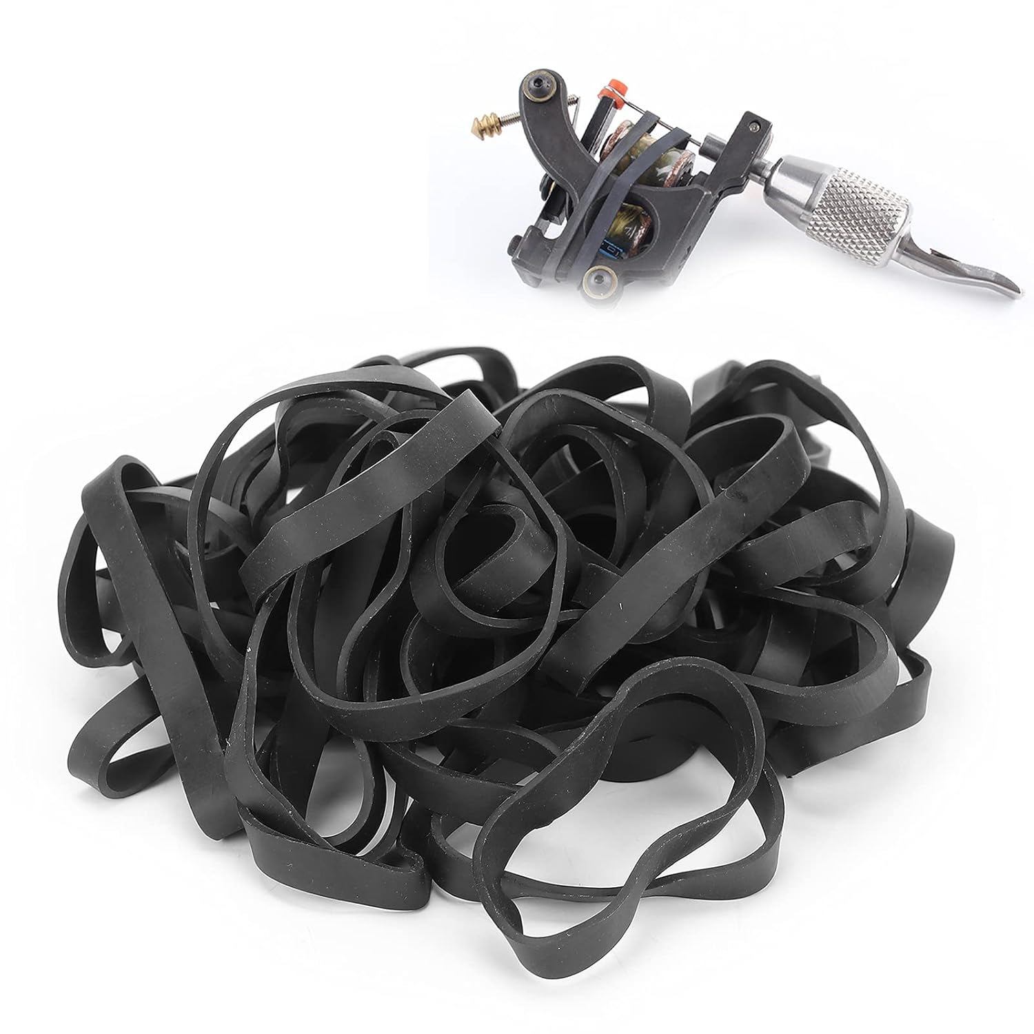 50 Pcs Professional Shockproof Tattoo Rubber Bands Ring Accessories, Tattoo Rubber Bands Black Soft Elastic Tattoo Machine Part for Tattoo Coil Machine Gun : Beauty & Personal Care
