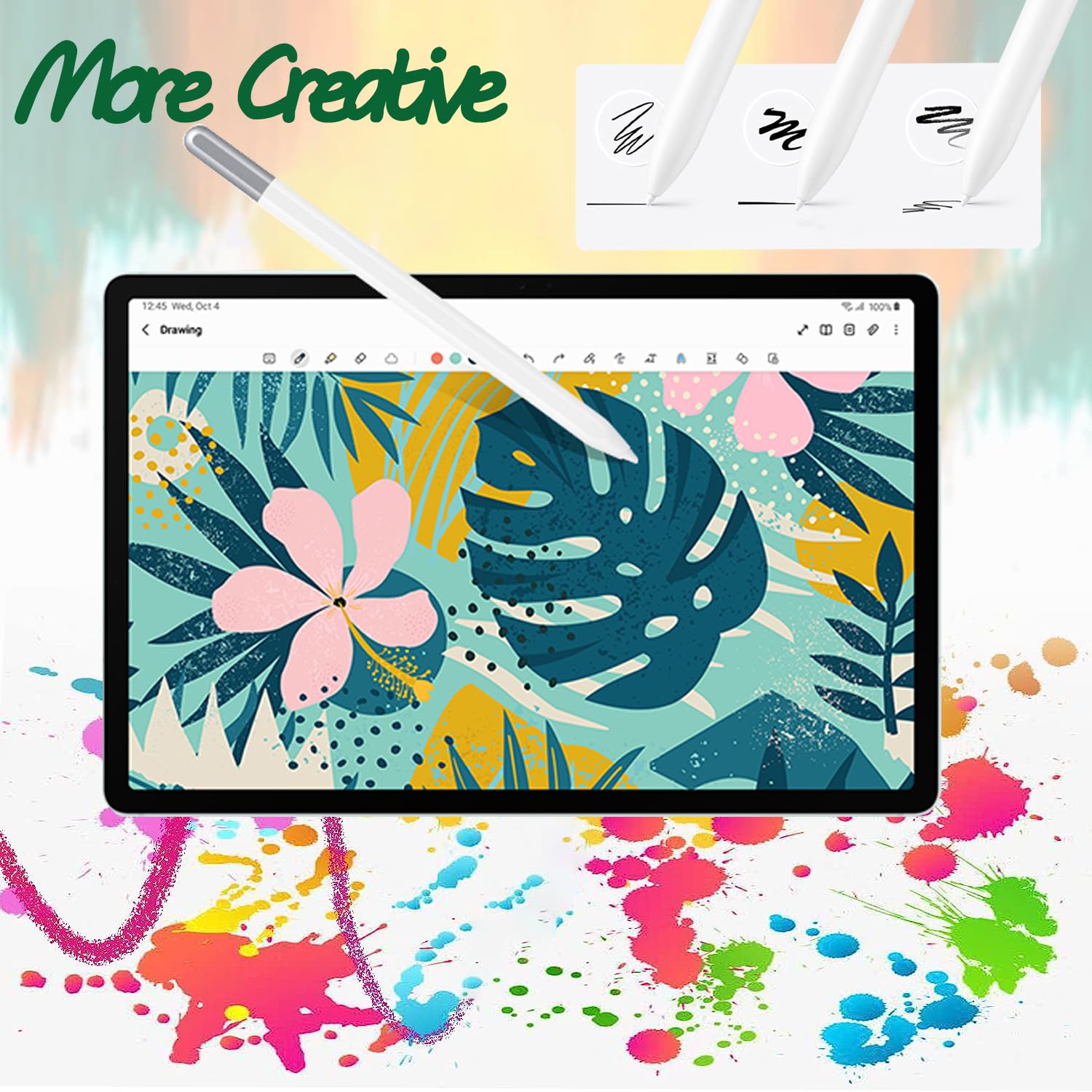 5 Stück Originale Flet Weich Ersatzspitzen für Samsung S Pen Galaxy Tab S10 Lite/S6 Lite/S7 FE/S10 FE/S10 FE+ Plus/S10+ Plus/S10 Ultra/S9/S9 FE/S9+/S9 FE+/S9 Plus/S9 FE Plus/S9 Ultra, Weiß