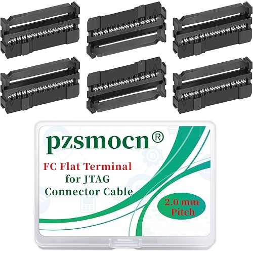 20 Sets IDC FC 2.0mm 26 Pin Black Connector Kit Female Header JTAG