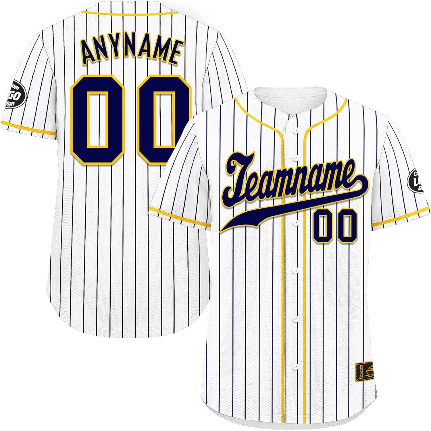 Amazon.co.jp: [Onegam] ストライプ柄 野球ユニフォーム 名入れ対応