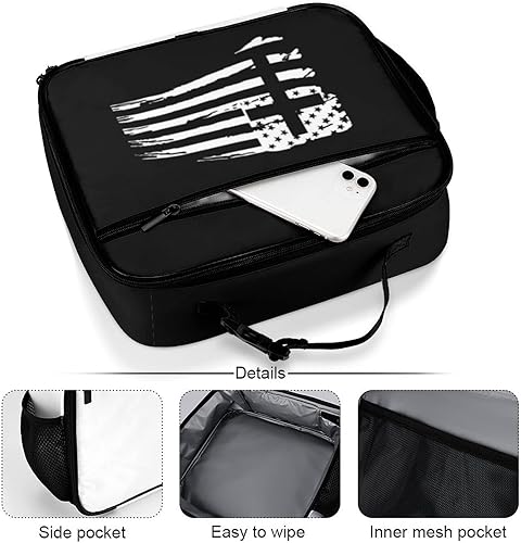 Miniatura 5 de Muishi Lonchera reutilizable con la bandera de Jamaica, bolsa de almuerzo aislada, lonchera para comida y comida, bolsa de mano para mujeres, niños,