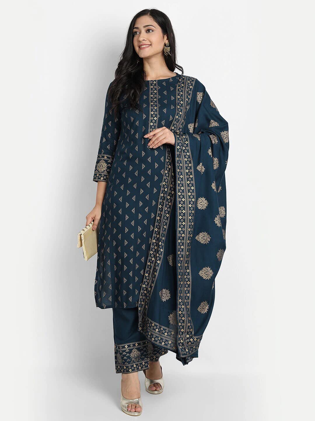 indiano partito indossare kurta set per le donne con dupatta kurti top con pantaloni set