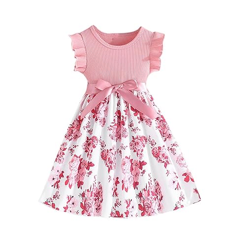 Vetement Robe Ete Fille Robe de Princesse avec Bowknot Robes