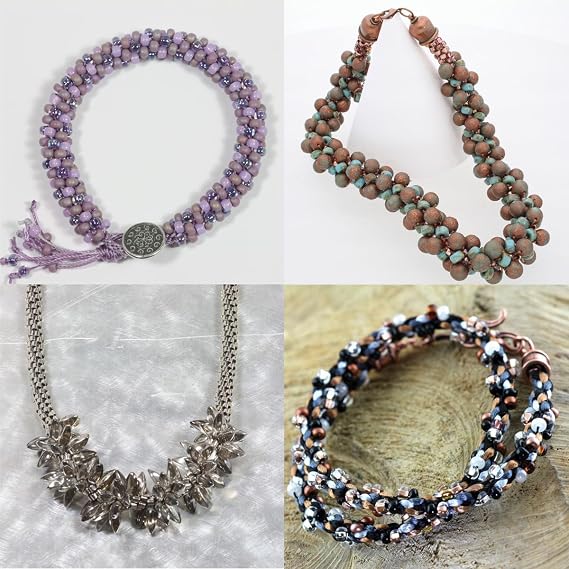 تشتمل مجموعة Beadsmith Kumihimo Starter Kit على قرص ولاصق وبكرات ونتائج وسلك وتعليمات ومشاريع مجموعة المبتدئين في فن التضفير الياباني مع جميع أدوات المجوهرات الخاصة بك للبدء