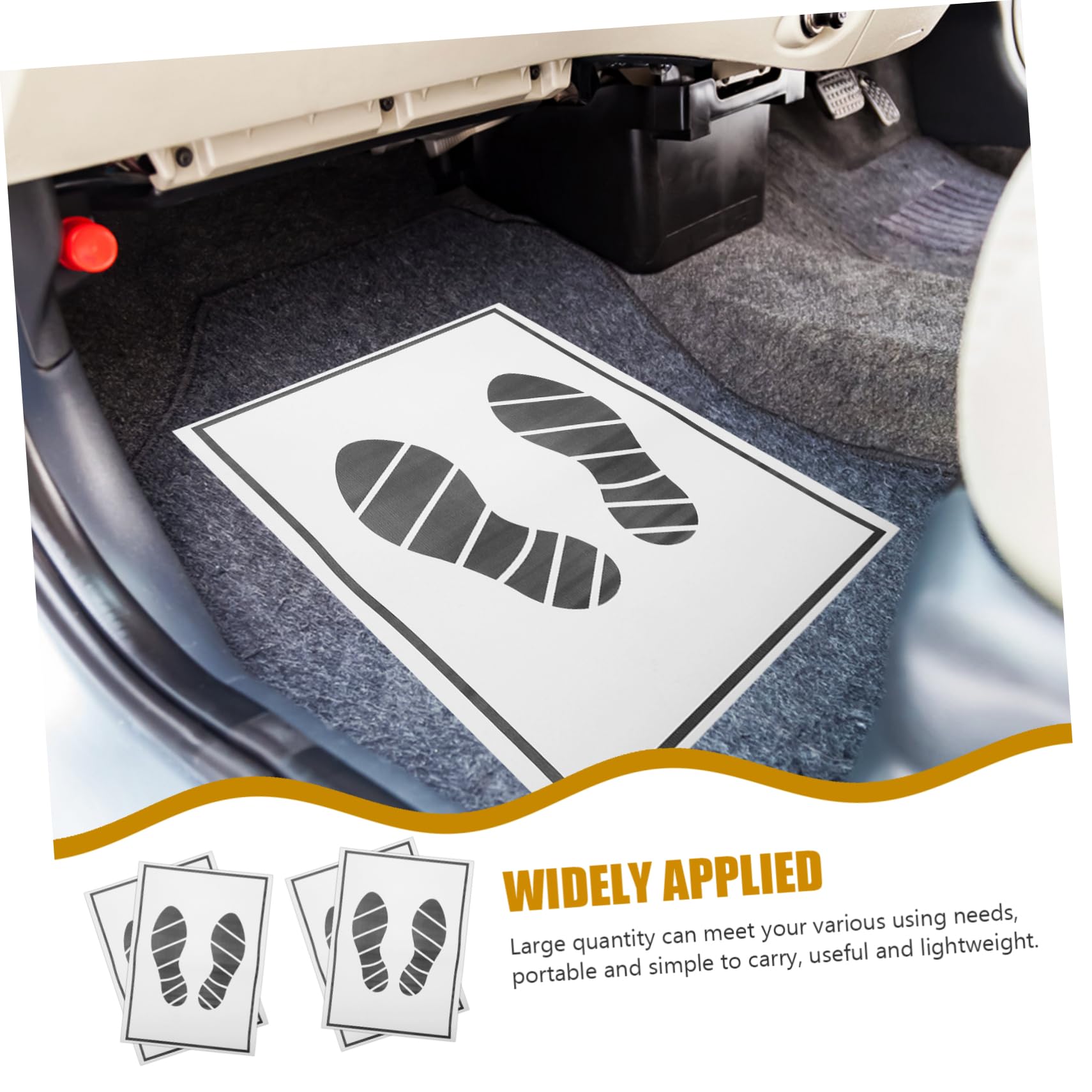 Car Floor Mats 100 Pcs Disposable Paper Foot Mats Portable Paper Vehicle Foot Pads Cover for Auto Supplies — view 7