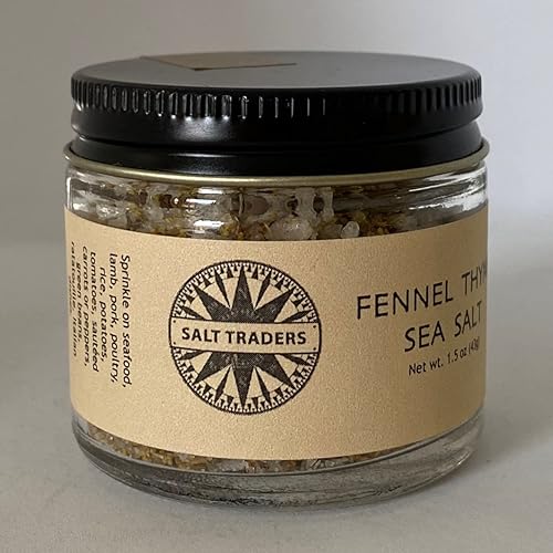 Miniatura 2 de Salt Traders Sabor a tomillo de hinojo, sal marina con infusión gourmet - 1.5 oz de peso neto.