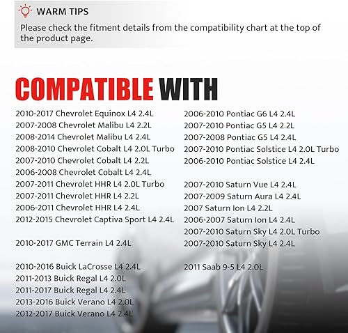 Miniatura 3 de Paquete de bobina de encendido de repuesto para Ecotec 2.4 2.0 Eco Chevy Malibu Equinox Cobalt HHR Captiva Sport, Buick LaCrosse Regal Verano, GMC