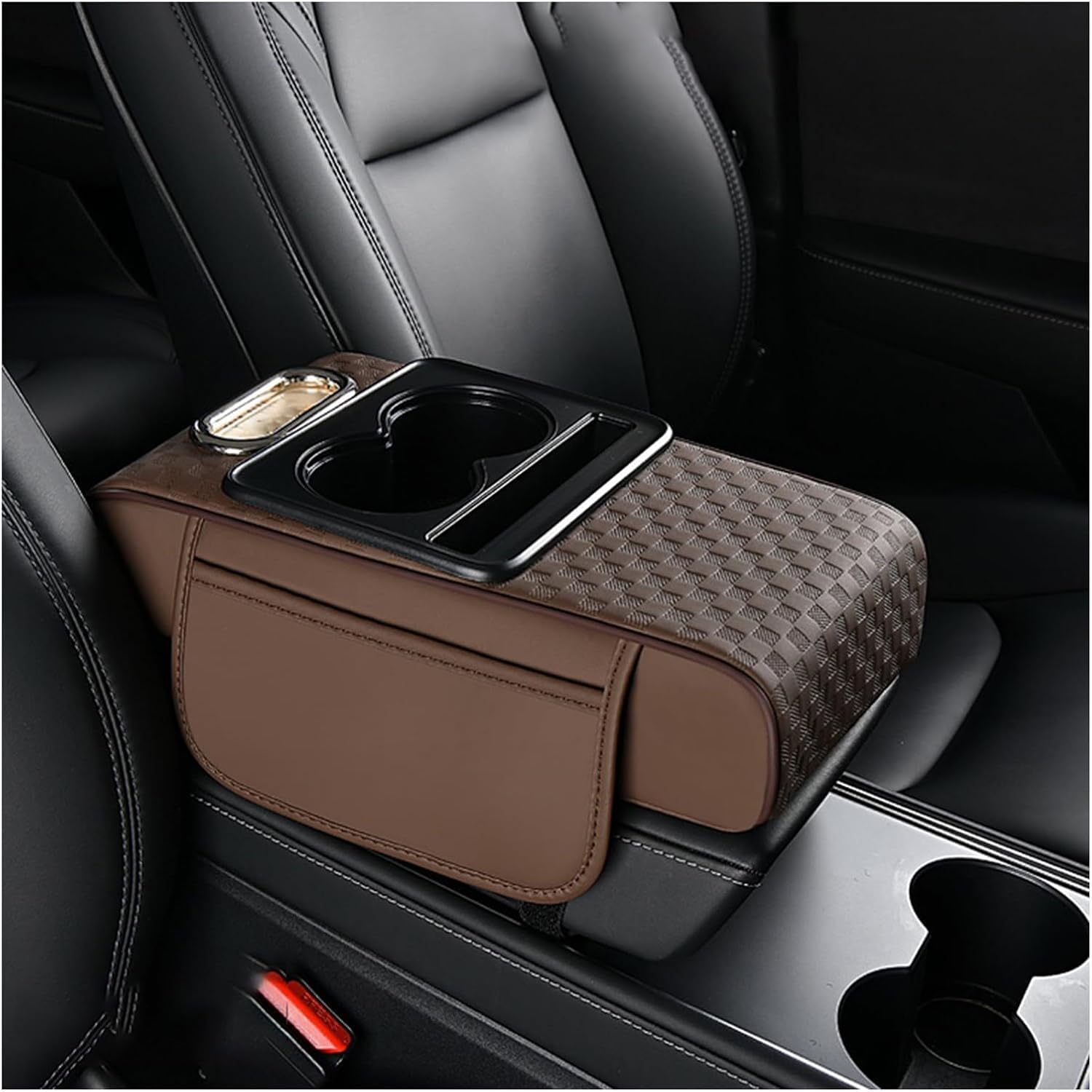 Auto Copri Bracciolo per DS 7 DS 6 DS 3, Copertura Cuscino Bracciolo Protezion Copertura Console Centrale Auto Accessori Interni,Brown