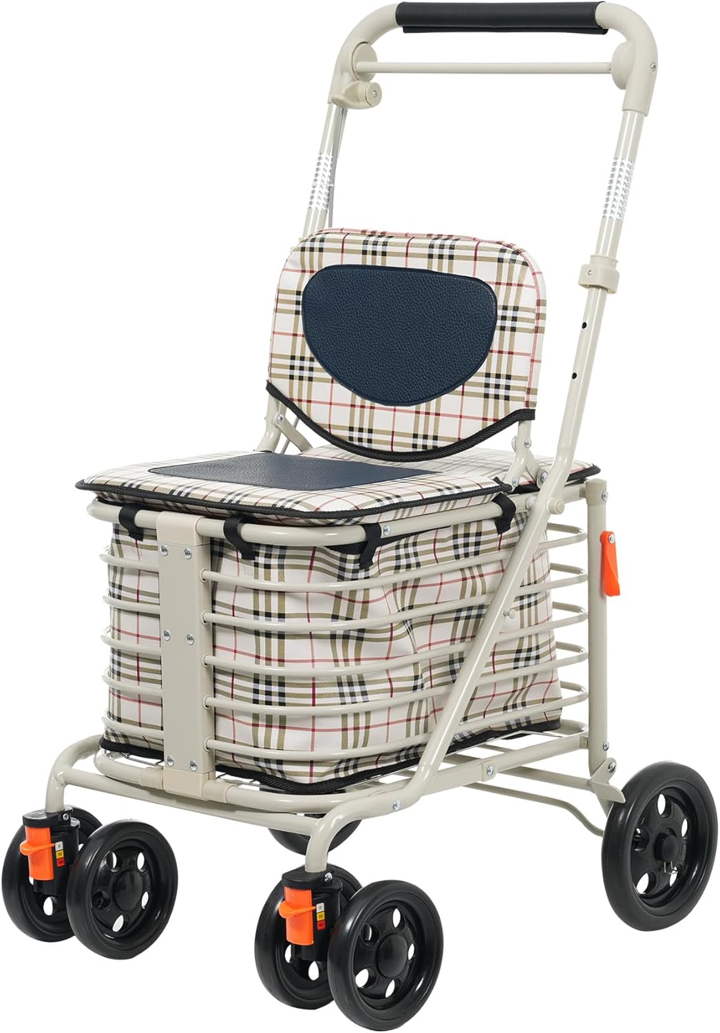 歩行器 歩行車 シルバーカー 3wayキャスター 室外用 高さ調整可能 折りたたみ可能 座面付き 四輪 キャスター付き おしゃれ 座