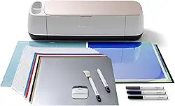 Cricut - Kit Maker, inclui máquina de corte Cricut Maker, transfer para tecidos, vinil permanente, folha de transferência, bases de corte, conjunto de ferramentas e lâminas para corte de Feltro