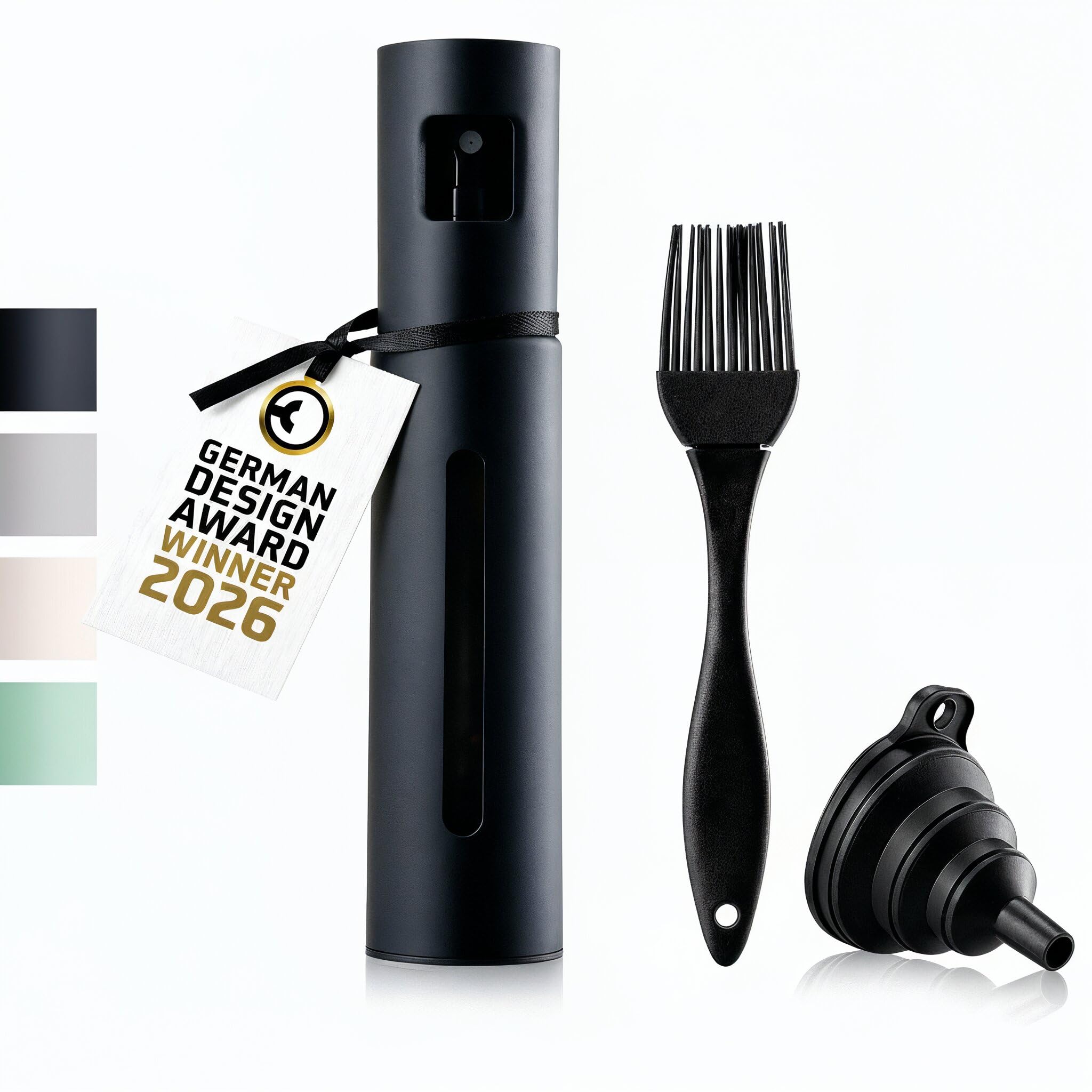 SCHMIDT & KRAMER Ölsprüher I hochwertige Öl-Sprühflasche aus Edelstahl & Glas, für gesundes Kochen I praktischer Sprüher für präzise Dosierung I für alle Speiseöl & Essig Sorten geeignet (Mitternacht)