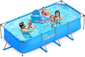 EVAJOY 14ft x 7ft x 33in Metal Frame Swimming Pool: An Oasis for Summer Refreshment