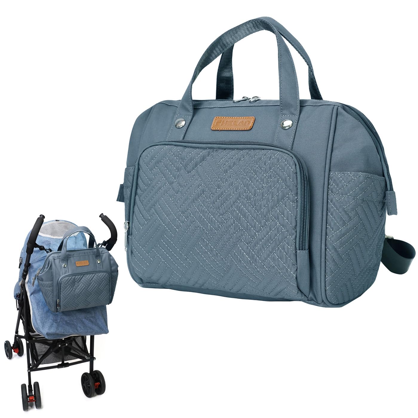 FHELAD Lightweight Mini Diaper Backpack for Quick Trips - 5-Way Carrying Waterproof Baby Bag with Insulated Bottle Pockets, Perfect for Hospital &