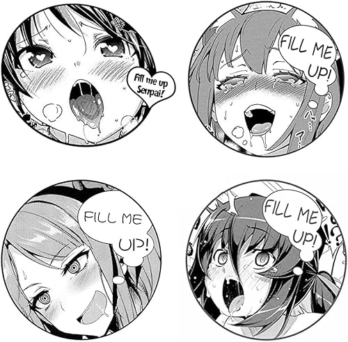 EARLFAMILY Calcomanías de anime para niña de 51 pulgadas 4 unidades calcomanías de animé para llenarme de auto calcomanías lindas de anime a prueba
