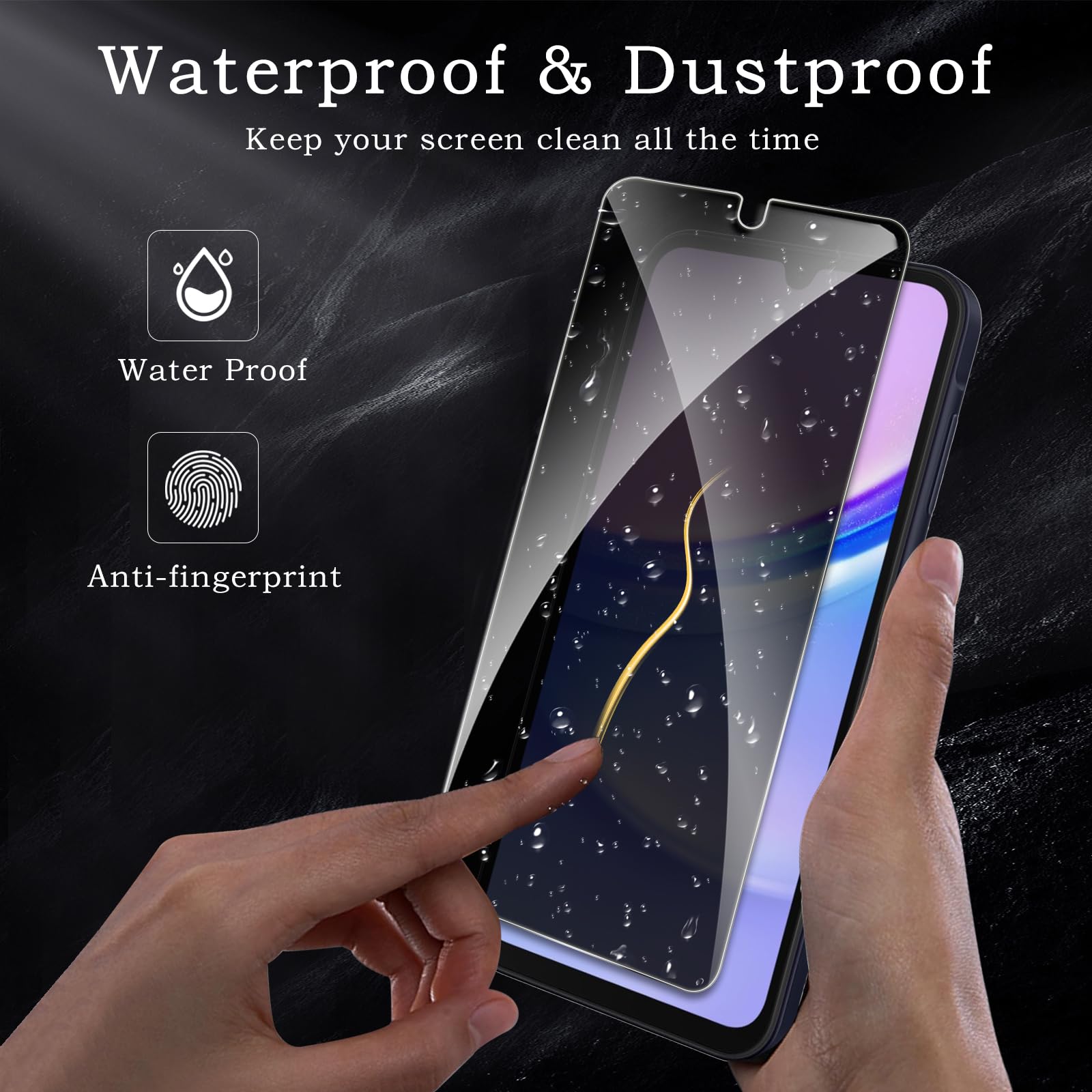 Pellicola protettiva per la privacy per Samsung Galaxy A15/A25, accessori in vetro temperato infrangibile, pellicola in vetro temperato anti spia, compatibile con custodie, ultra resistente, durezza