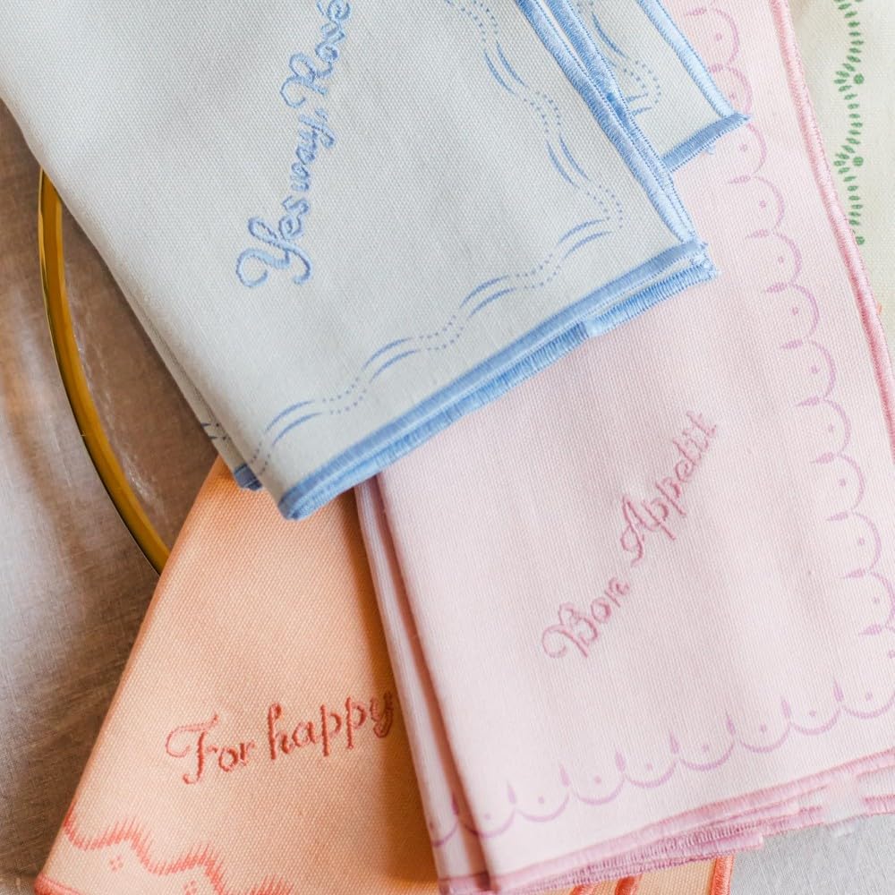 Yvonne Ellen Slogan Napkins (Set Of 4)