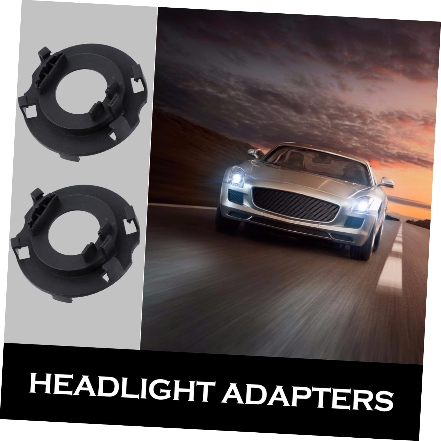 PRETYZOOM 8Pcs Car LED Headlight Holder Adapter Bracket Durable Retainer for Quick Installation Fits Original Headlight Shell Reliable and Stylish Design