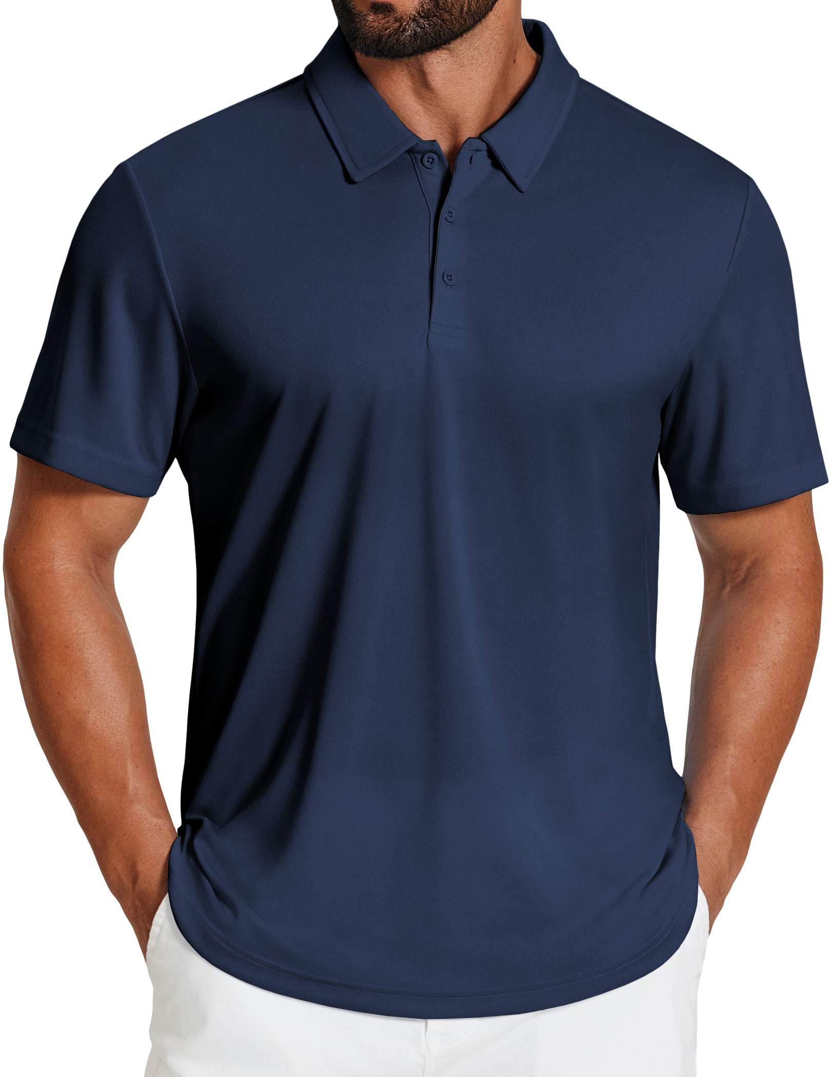 COOFANDY Mens Polo Shirts Short Sleeve Golf Shirt Moisture Wicking Quick Dry Performance Polo Shirts for Men