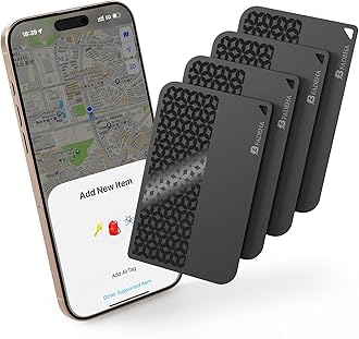 2025 [Apple MFi Certified] (iOS Only) Bluetooth Tracker Smart Card for Apple Find My iPhone Wallet GPS Tracker, 5-10 Years Staying Power, Keys Finder and Item Locator for Keys, Bags, Passport