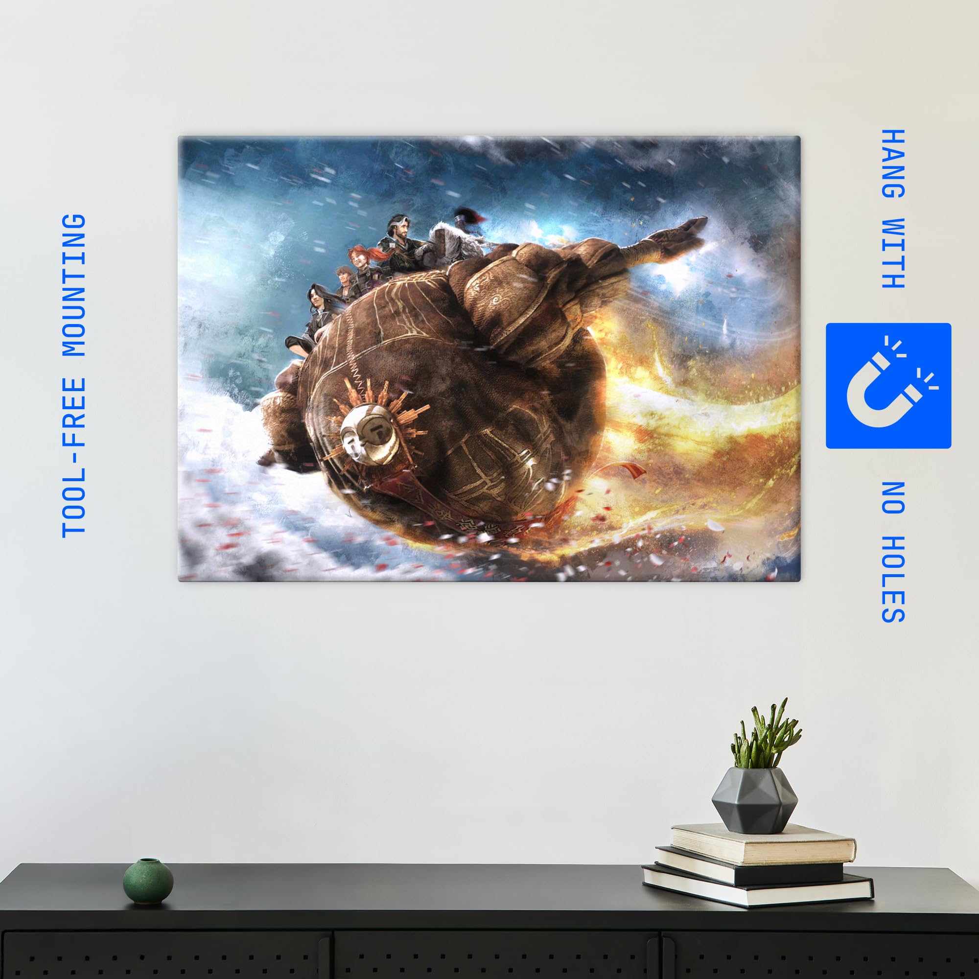 Displate Officiel Clair Obscur: Expedition 33 Poster - Flying on Esquie - Métallique Fixation Magnétique Licence Officielle Image Affiche de Haute Qualité 67.5 cm x 48 cm