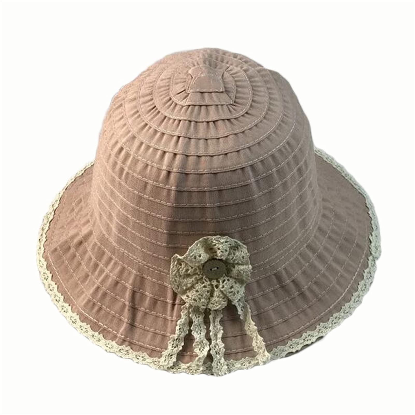 السيدات الصيف الانحناء أعلى قبعة الحلو ريترو قبعة الصياد (Color : 6)