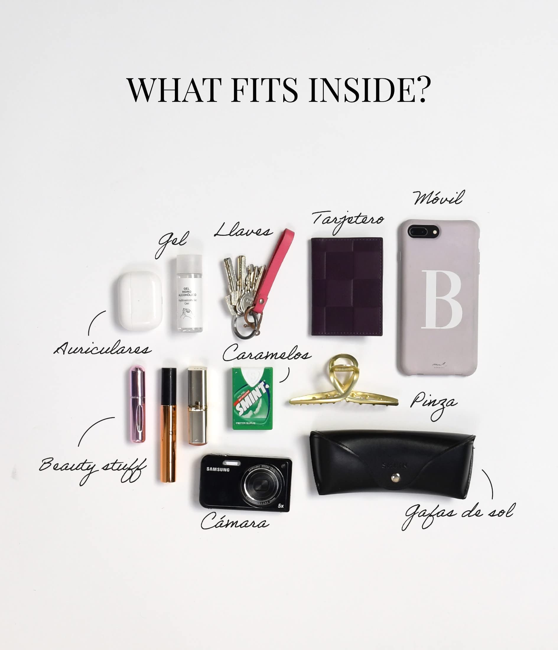 BOSANOVA Bolso Cubo para Mujer con pequeño Bolso Interior, asa de Hombro con argollas y asa de Cruzar de algodón, ambas extraíbles. Cierre con imán. Cuero U