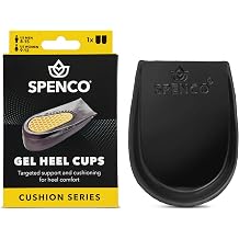 Spenco Gel Heel Cup Shoe Inserts for Pain Relief from Heel Spurs or Bruising, Medium/Large